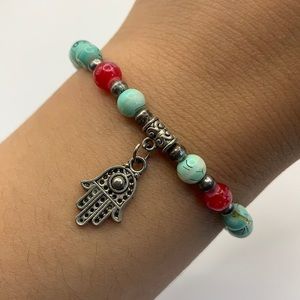 Hand of Fatima Beaded Necklace